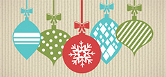 Double DL Christmas Card Design - Decorations